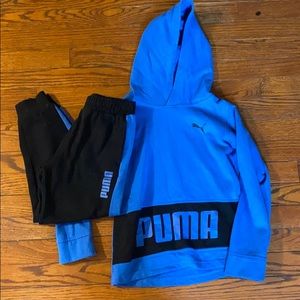 Boys puma jogger set with hoody